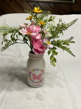 NEW Dolly Parton Mason Jar with flowers